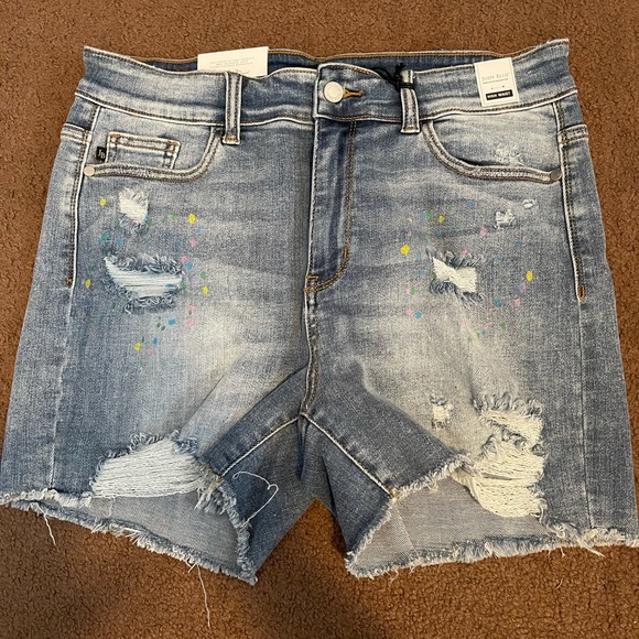 Judy Blue Shorts Judy Blue Paint Splatter Shorts Poshmark